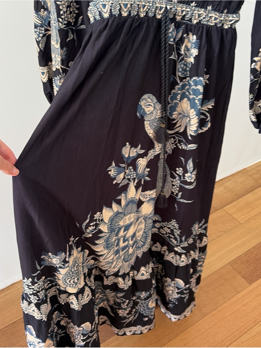 FARM Rio Boho Black Floral Embroidered Maxi Dress - Picture 4 of 7